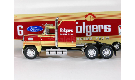 Ford LTL 9000 A 6x4 + полуприцеп фургон джамбо, Folgers, 1976 - Altaya American Truck - 1:43, масштабная модель, scale43