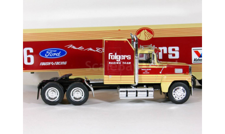 Ford LTL 9000 A 6x4 + полуприцеп фургон джамбо, Folgers, 1976 - Altaya American Truck - 1:43, масштабная модель, scale43
