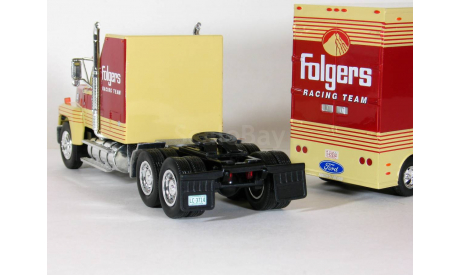 Ford LTL 9000 A 6x4 + полуприцеп фургон джамбо, Folgers, 1976 - Altaya American Truck - 1:43, масштабная модель, scale43