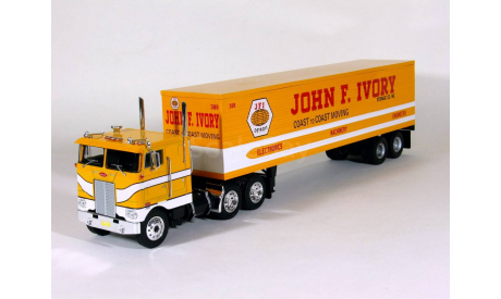 Peterbilt 352 H, 352H 6x4 с п/прицепом фургон, JOHN IVORY, 1979 - Altaya American Truck - 1:43, масштабная модель, scale43