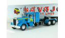 Peterbilt 350 6x4 с п/прицепом фургон, NAVAJO, 1952 - Altaya тягачи мира - 1:43, масштабная модель, scale43