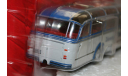 1/43 BORGWARD BO 4000 Germany - blue/silver - серия «Autobus et autocars du Monde» № 49 Hachette, масштабная модель, scale43