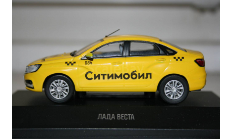 1/43 LADA VESTA-ЛАДА ВЕСТА Такси- Ситимобил - Конверсия, масштабная модель, DeAgostini, scale43