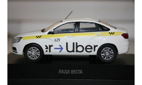 1/43 LADA VESTA-ЛАДА ВЕСТА Такси- UBER - Конверсия, масштабная модель, DeAgostini, scale43