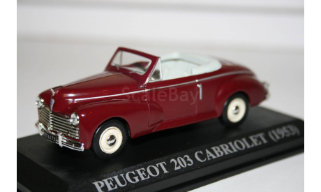 1/43 Peugeot 203 Cabriolet (1953) - Altaya, масштабная модель, scale43