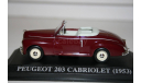 1/43 Peugeot 203 Cabriolet (1953) - Altaya, масштабная модель, scale43