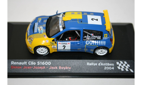 1/43 Renault Clio S1600 #2 Rallye d Antibes 2004 ALTAYA, масштабная модель, scale43
