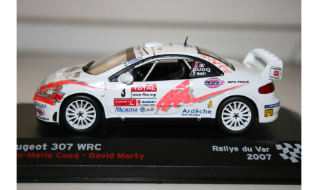 1/43 Peugeot 307 WRC #3 (Jeen-Marie Cuog-David Marty) Rallye de Var 2007 ALTAYA, масштабная модель, 1:43