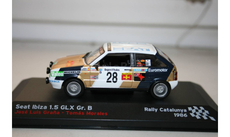 1/43 Seat Ibiza 1.5 GLX Gr.B #28 (Jose Luis Granta-Toas Morales) Rally Catalunya 1986 ALTAYA, масштабная модель, scale43
