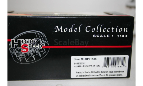 1/43 Porsche 911 carrera RS Coupe 2.7 #105-Rally,1973 HIGH SPEED, масштабная модель, scale43
