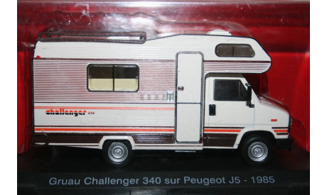 1/43 Gruau Challenger 340 sur Peugeot J5-1985- Hachette №42 Camping-cars, масштабная модель, scale43