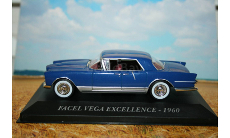 1/43 FACEL VEGA Excellence (1960), blue / silver (1952) -IXO/Altaya, масштабная модель, 1:43