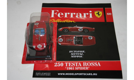 1/43 FERRARI 250 TESTA ROSSA (1961 SPIDER)-Ferrari Collection №60 - Eaglemoss, масштабная модель, scale43