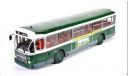 1/43 Saviem SC10U FRANCE - green/white - серия «Autobus et autocars du Monde» № 47 Hachette, масштабная модель, scale43