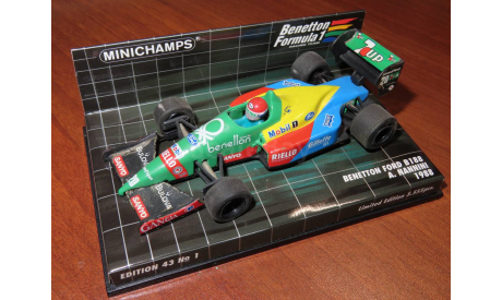Benetton B188, 1988, Тьерри Бутсен. Модель Onyx, 1/43, масштабная модель, scale43