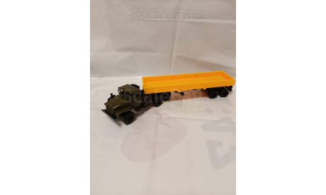 УРАЛ седельный тягач с п/прицепом ОдАЗ-9370, масштабная модель, Элекон, scale43