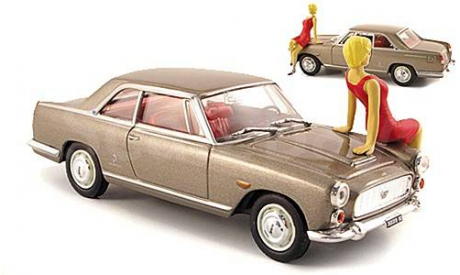 1:43 Lancia Flaminia Coupé 3B, met.-grau, Spielwarenmesse 2008, mit Figur, масштабная модель, 1/43, Starline