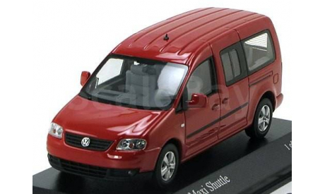 1:43 VW Caddy Maxi Shuttle 2007 red L.E.1008 pcs., масштабная модель, Minichamps, Volkswagen, scale43