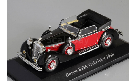 1:43 Horch 853A Cabriolet, schwarz/rot 1938, масштабная модель, 1/43, Altaya