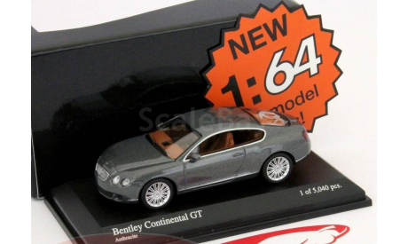 1:64 Bentley Continental GT 2008 gray metallic L.Е.5040pcs., масштабная модель, 1/64, Minichamps