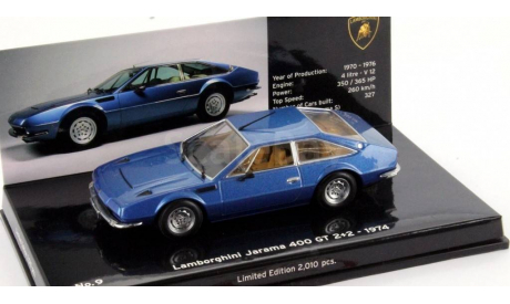 1:43 Lamborghini Jarama 400 GT 2/2 Year 1974 blue metallic L.E. 2010pcs. 436 103400, масштабная модель, 1/43, Minichamps