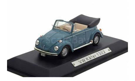 1:43 VW Kafer 1302 Cabrio 1970 Light Blue, масштабная модель, scale43, Atlas, Volkswagen