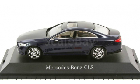 1:43 Mercedes-Benz CLS coupe (C257) 2018 cavansite blue metallic B66960543, масштабная модель, 1/43, Norev