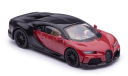 1:64 Bugatti Chiron Supersport Italian Red & Nocturnt Black #H01-H09, масштабная модель, PosterCars, scale64