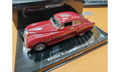 1:43 Bentley R-Type Continental 1955 красный  L.E.1056pcs. арт.436139422, масштабная модель, Minichamps, scale43