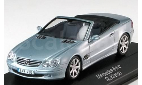 1:43 Mercedes SL-Class Cabrio 2001 silverblue-metallic B6 696 1923, масштабная модель, scale43, Minichamps, Mercedes-Benz