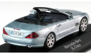 1:43 Mercedes SL-Class Cabrio 2001 silverblue-metallic B6 696 1923, масштабная модель, scale43, Minichamps, Mercedes-Benz