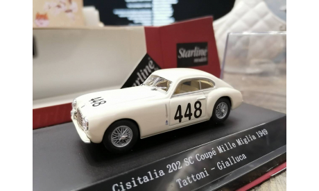 1:43 Cisitalia 202 SC Coupe, No.448, Mille Miglia 1949, масштабная модель, Starline, scale43