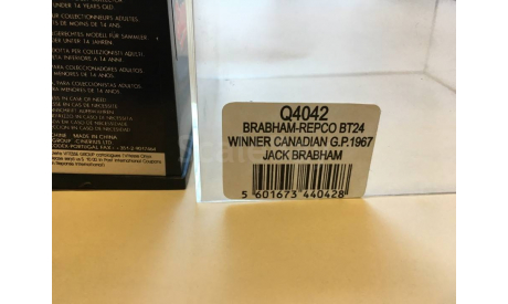 1967 Brabham BT24 F1 GP Canada Jack Brabham, масштабная модель, Qurtzo, 1:43, 1/43