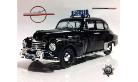 1951 Opel Kapitan Polizei, масштабная модель, Полицейские машины мира, Deagostini, 1:43, 1/43