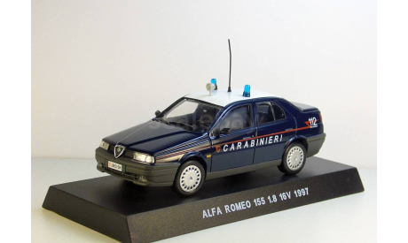 Alfa Romeo 155 1.8 16V 1997 Carabinieri DeAgostini, масштабная модель, 1:43, 1/43