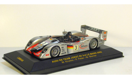 Audi R8 Team Joest #3 3rd Le Mans 2002 M.Krumm-P.Peter-M.Werner Ixo models, масштабная модель, 1:43, 1/43