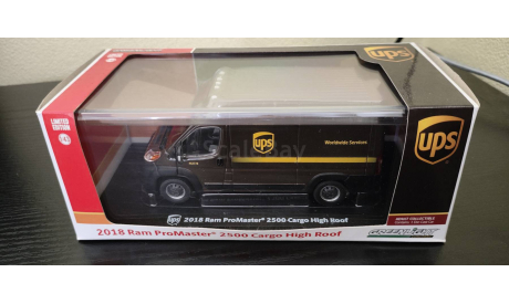 Dodge Ram 2018 ProMaster Cargo High Roof Greenlight, масштабная модель, Greenlight Collectibles, 1:43, 1/43