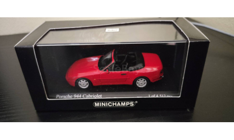 Porsche 944 Cabriolet 1991 Minichamps, масштабная модель, scale43