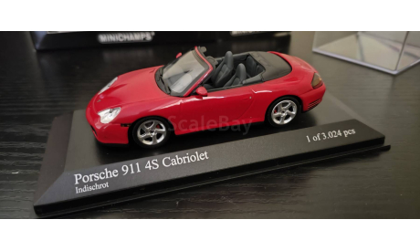 Porsche 911 4S Cabriolet 2003 Minichamps, масштабная модель, scale43