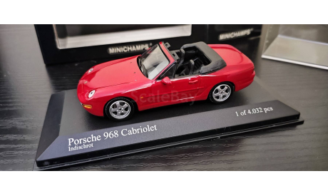 Porsche 968 Cabriolet 1994 Minichamps, масштабная модель, scale43