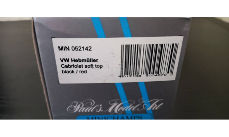 VW Volkswagen  Hebmuller Cabriolet soft top Minichamps, масштабная модель, scale43