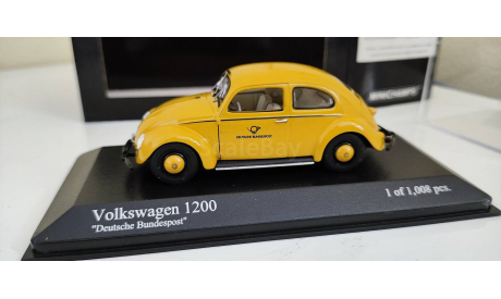 VW Volkswagen 1200 Export 1951 Deutsche Bundespost Minichamps, масштабная модель, scale43