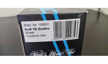 Audi V8 Quattro Street Minichamps, масштабная модель, scale43