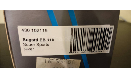 Bugatti EB 110 Super Sports Minichamps, масштабная модель, scale43
