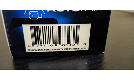 Subaru Impreza WRX STI 2001 Autoart, масштабная модель, scale43