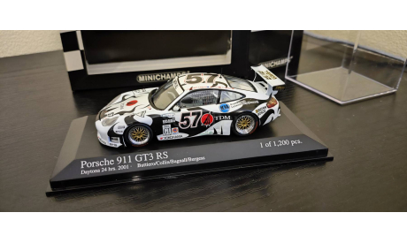 Porsche  911 GT3 R Daytona 2001 Minichamps, масштабная модель, scale43