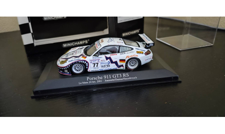 Porsche 911 GT3-RS Le Mans 2001 Minichamps, масштабная модель, scale43