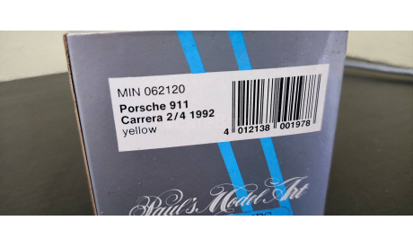 Porsche 911 Carrera 2/4 1992 Minichamps, масштабная модель, scale43