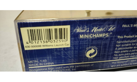 Williams F1 FW21 FW 21  2000   Minichamps 430000099, масштабная модель, scale43