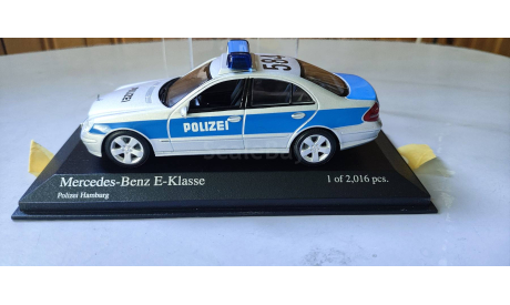 Mercedes E-Class W211  W 211 2002 Police Minichamps, масштабная модель, scale43, Mercedes-Benz